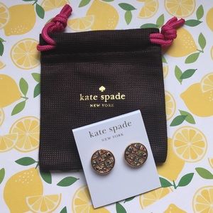 Kate Spade CAINING Stud Earrings Lady Bug Gold